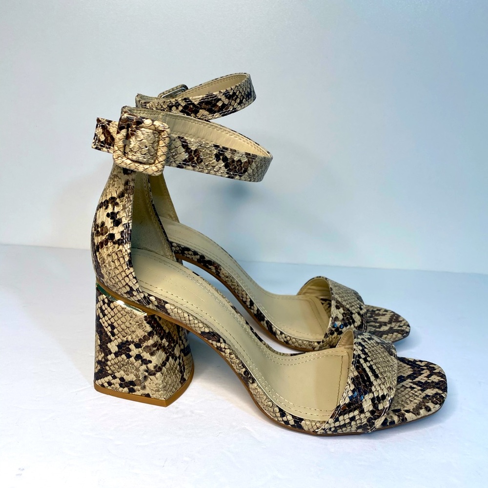 BERSHKA Snakeprint Sandals size 9.5